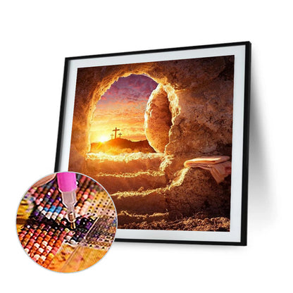 Sunset Cross - Full Square Drill Diamond Painting 30*30CM