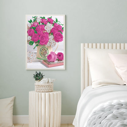 Ornament Vase - Special Shaped Drill Diamond Painting 30*40CM