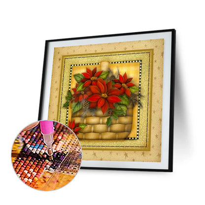 Poinsettia - Full Round Drill Diamond Painting 30*30CM