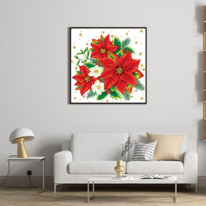 Poinsettia - Full Round Drill Diamond Painting 30*30CM