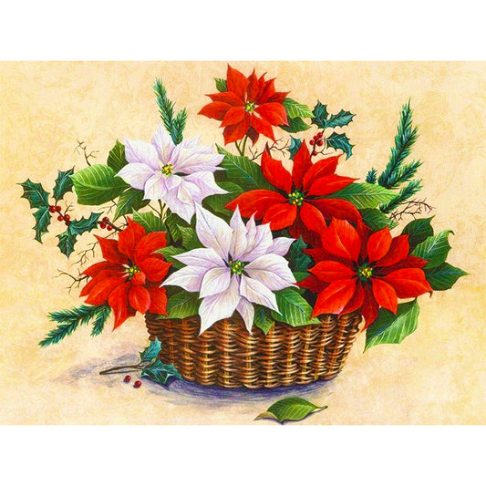 Poinsettia - Full Square Drill Diamond Painting 40*30CM