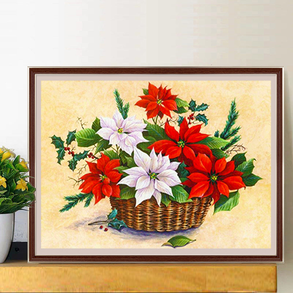 Poinsettia - Full Square Drill Diamond Painting 40*30CM