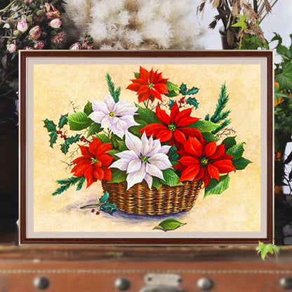 Poinsettia - Full Square Drill Diamond Painting 40*30CM