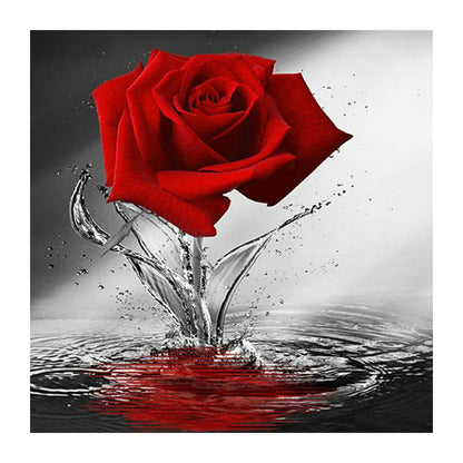 Red Rose - Full Square Drill Diamond Painting 40*40CM