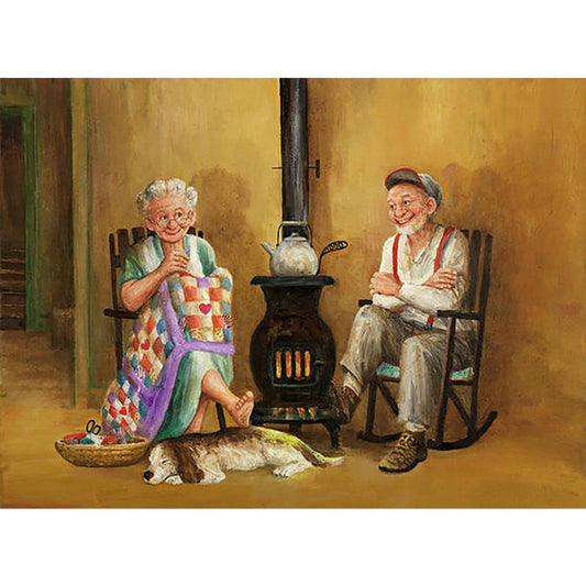 Amiable Elderly Couple - Full Square Drill Diamond Painting 60*50CM