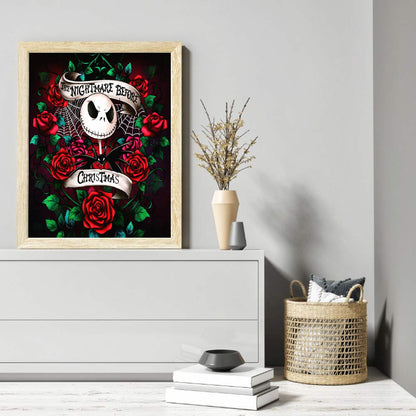 Rose Skull - Full Round Drill Diamond Painting 30*40CM