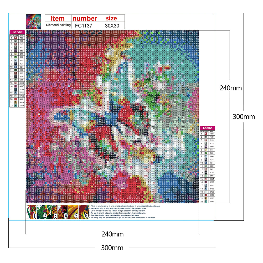 Butterfly - Full Square Drill Diamond Painting 30*30CM