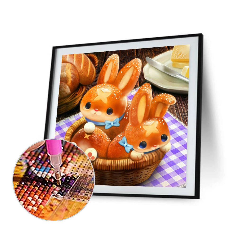 Bread Rabbit - Full Square Drill Diamond Painting 40*40CM