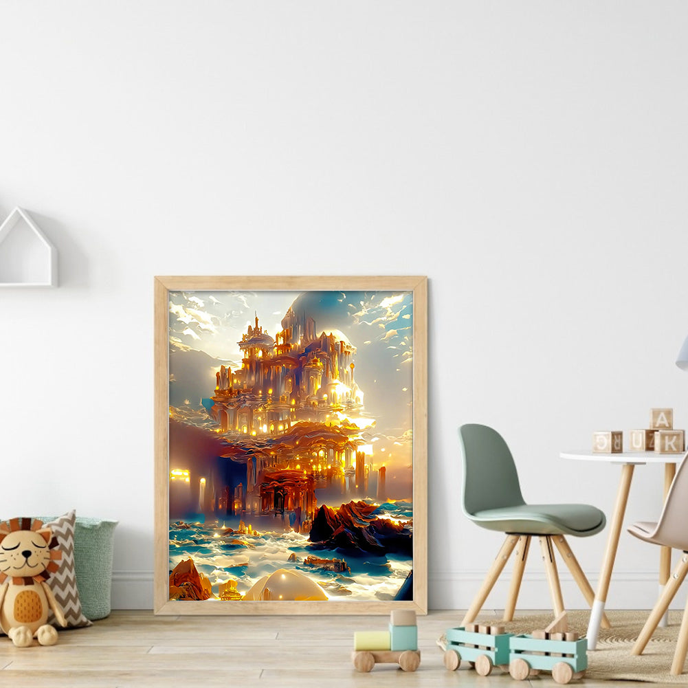 Dream Flower Manor - Full Round Drill Diamond Painting 30*40CM
