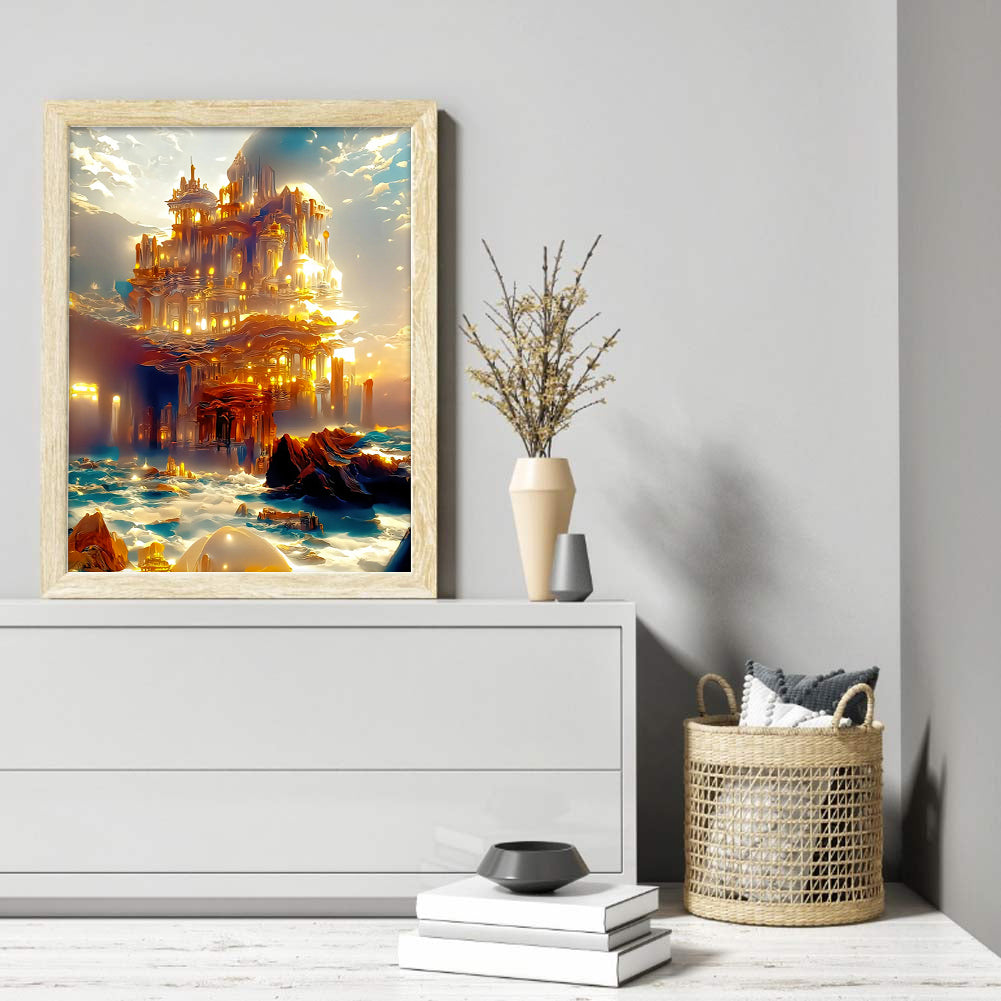 Dream Flower Manor - Full Round Drill Diamond Painting 30*40CM