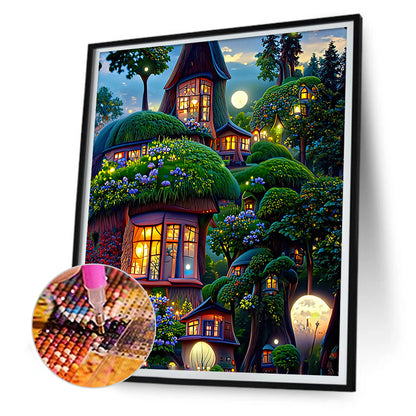 Dream Flower Manor - Full Round Drill Diamond Painting 30*40CM