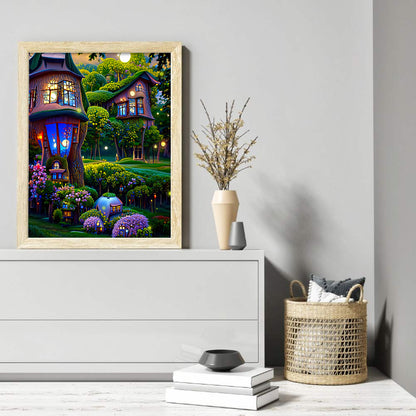 Dream Flower Manor - Full Round Drill Diamond Painting 30*40CM