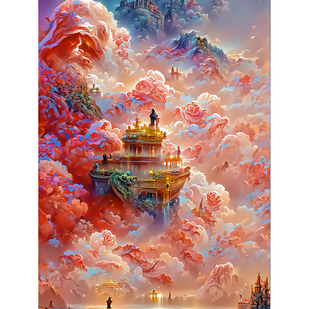 Dream Flower Manor - Full Round Drill Diamond Painting 30*40CM