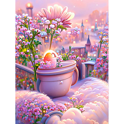 Dream Flower Manor - Full Round Drill Diamond Painting 30*40CM