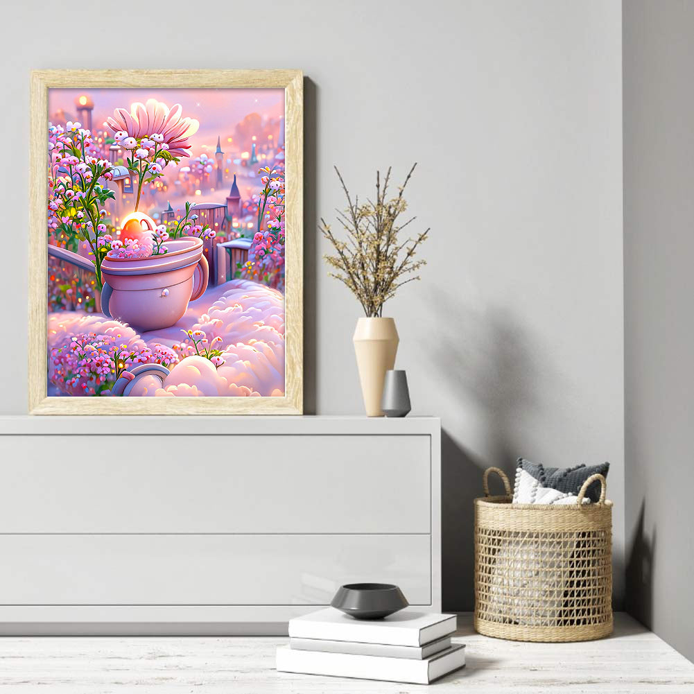 Dream Flower Manor - Full Round Drill Diamond Painting 30*40CM