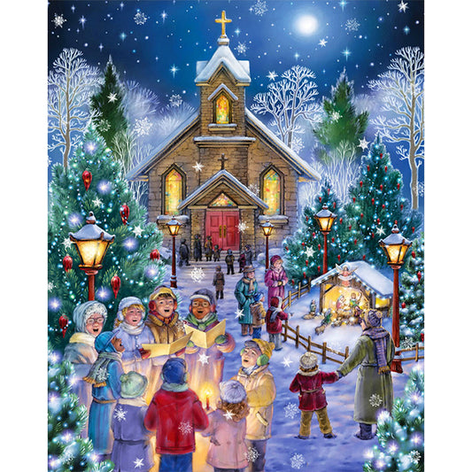 Carols Before The Church Of The Nativity - Full Round Drill Diamond Painting 30*40CM