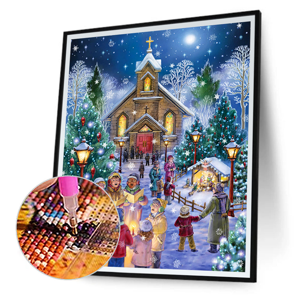 Carols Before The Church Of The Nativity - Full Round Drill Diamond Painting 30*40CM