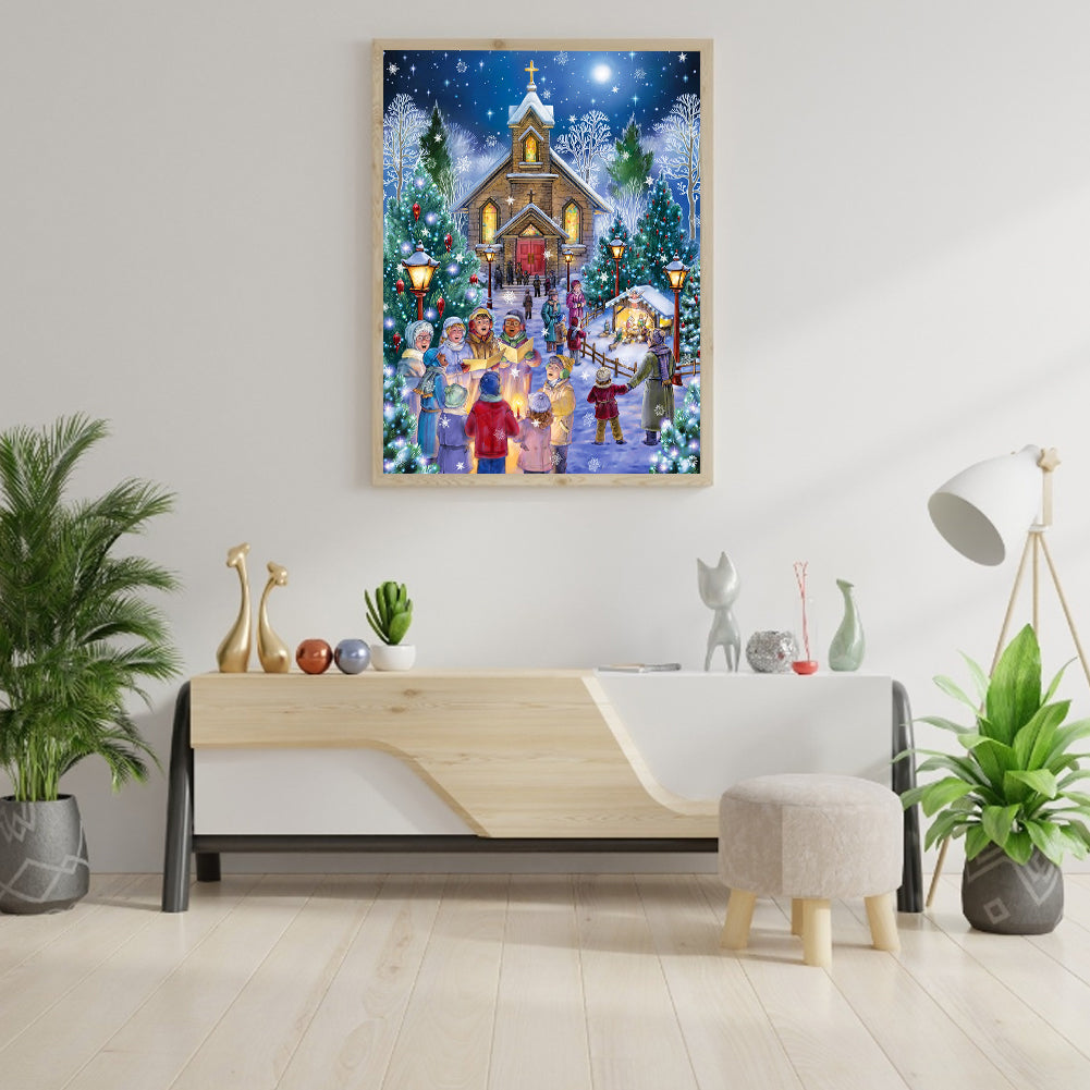 Carols Before The Church Of The Nativity - Full Round Drill Diamond Painting 30*40CM