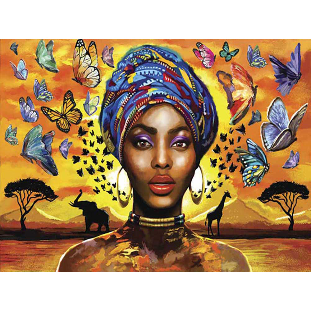 Indian Woman - Full Round Drill Diamond Painting 50*40CM