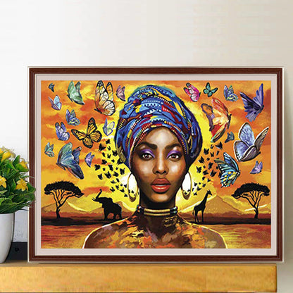 Indian Woman - Full Round Drill Diamond Painting 50*40CM