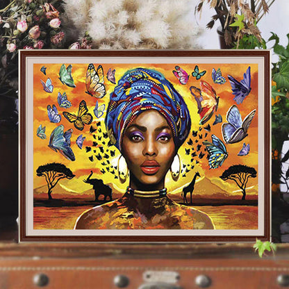 Indian Woman - Full Round Drill Diamond Painting 50*40CM