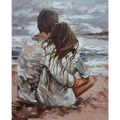 Beach Couple - Full Round Drill Diamond Painting 40*50CM