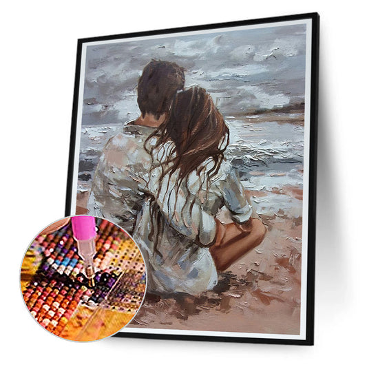 Beach Couple - Full Round Drill Diamond Painting 40*50CM