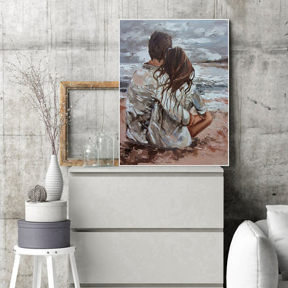 Beach Couple - Full Round Drill Diamond Painting 40*50CM