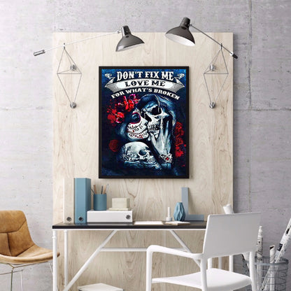 Skeleton Woman - Full Round Drill Diamond Painting 40*50CM