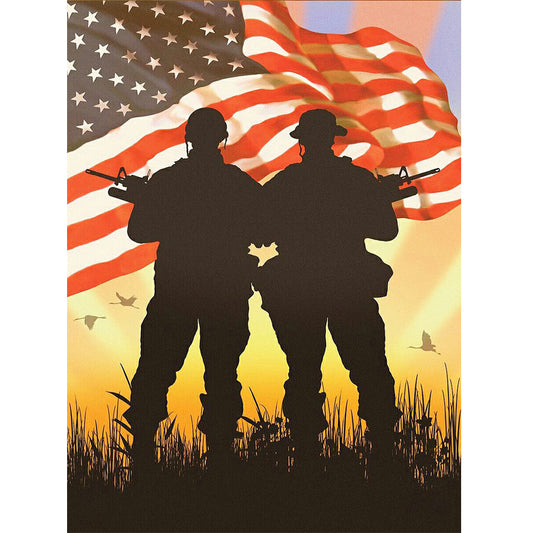 American Soldier - Full Round Drill Diamond Painting 40*50CM