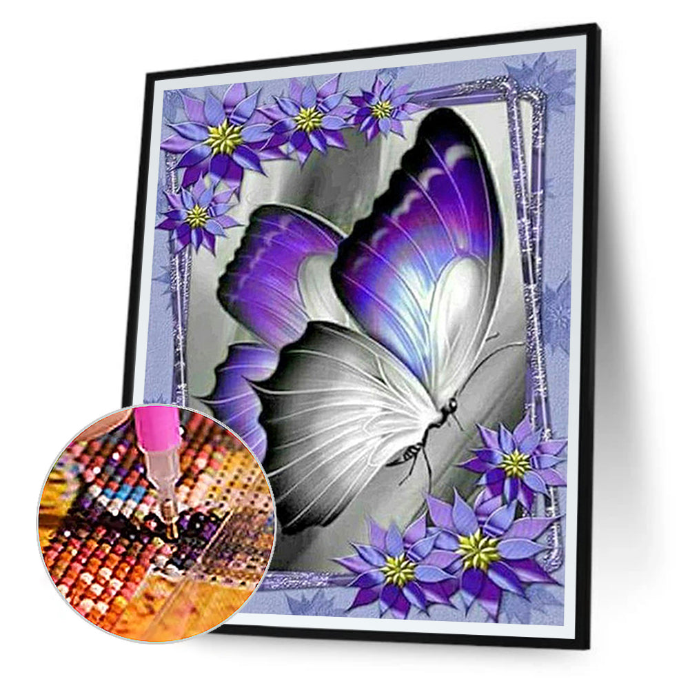 Butterfly - Full Round Drill Diamond Painting 40*50CM