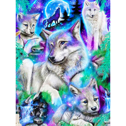 Parent-Child Animals - Full Round Drill Diamond Painting 30*40CM