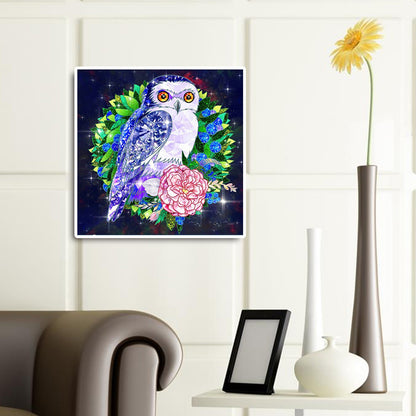 Big Eyed Owl - Full Round Drill Diamond Painting 30*30CM