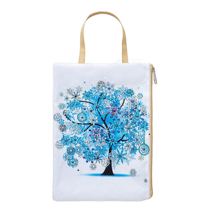 DIY Flax Diamond Painting Storage Bag Fashion Tote Christmas Gift for Kids Adult