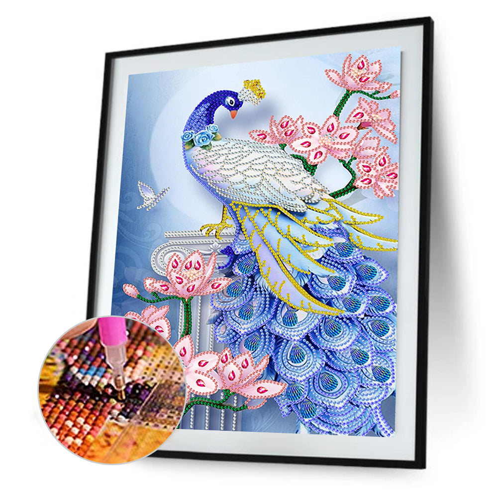 Peacock - Special Shaped Drill Diamond Painting 30*40CM