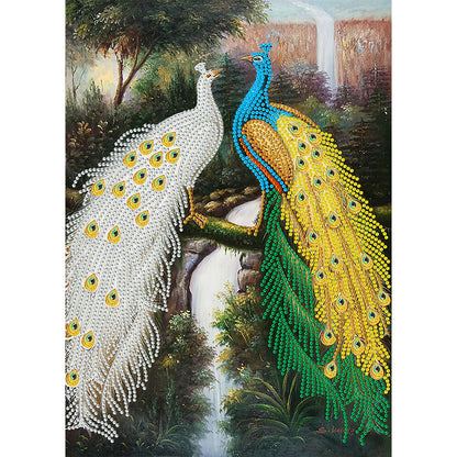 Peacock - Special Shaped Drill Diamond Painting 30*40CM