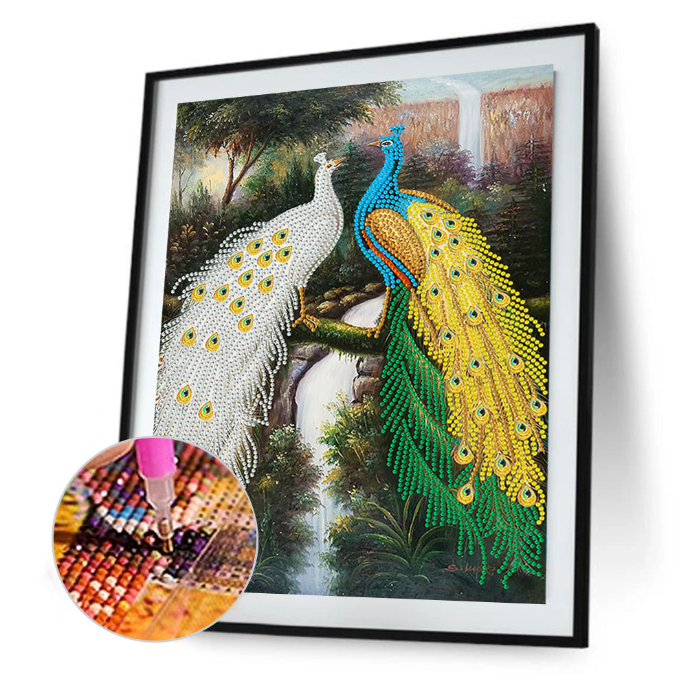 Peacock - Special Shaped Drill Diamond Painting 30*40CM