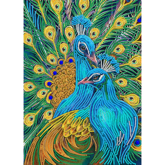 Peacock - Special Shaped Drill Diamond Painting 30*40CM