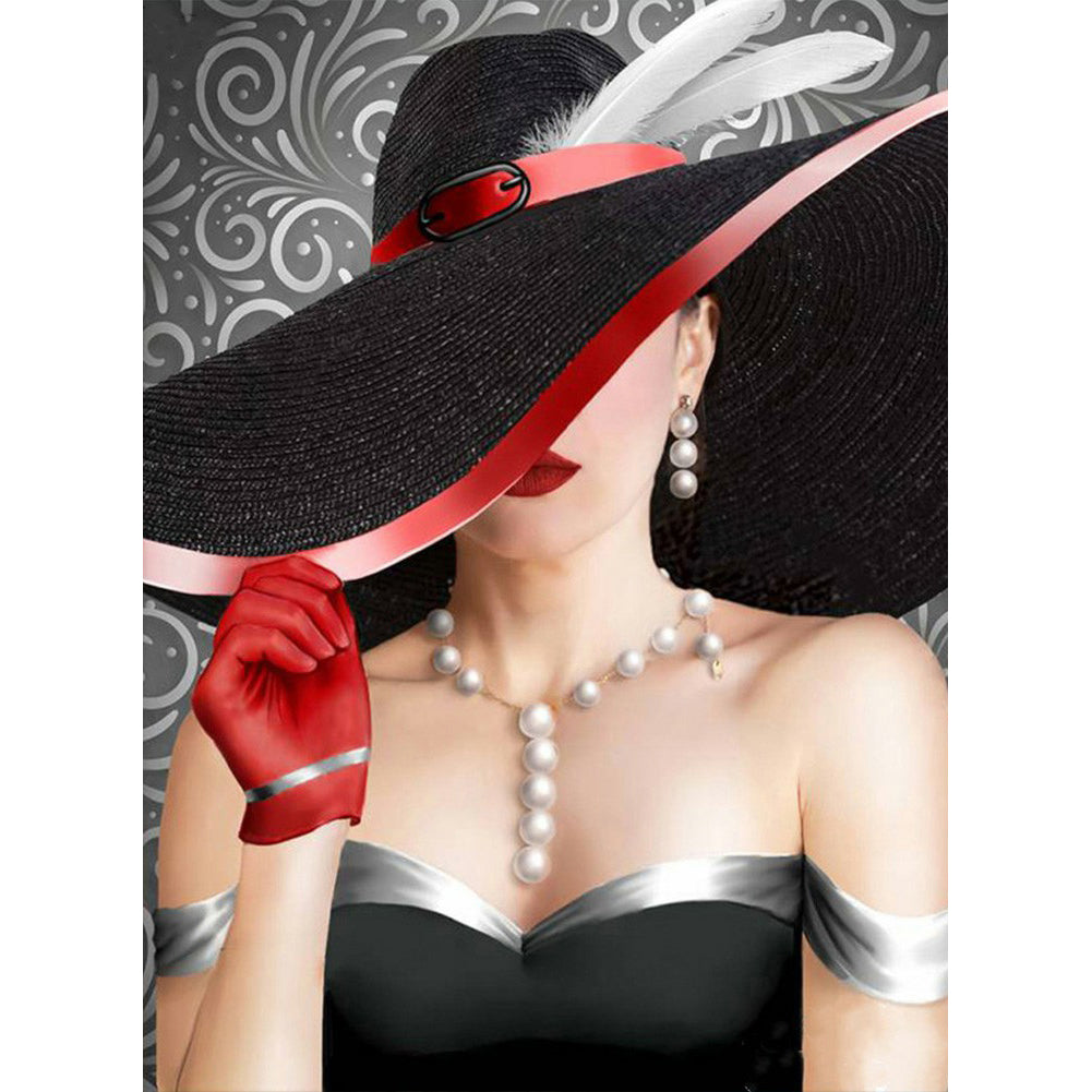 Temperament Woman - Full Square Drill Diamond Painting 30*40CM