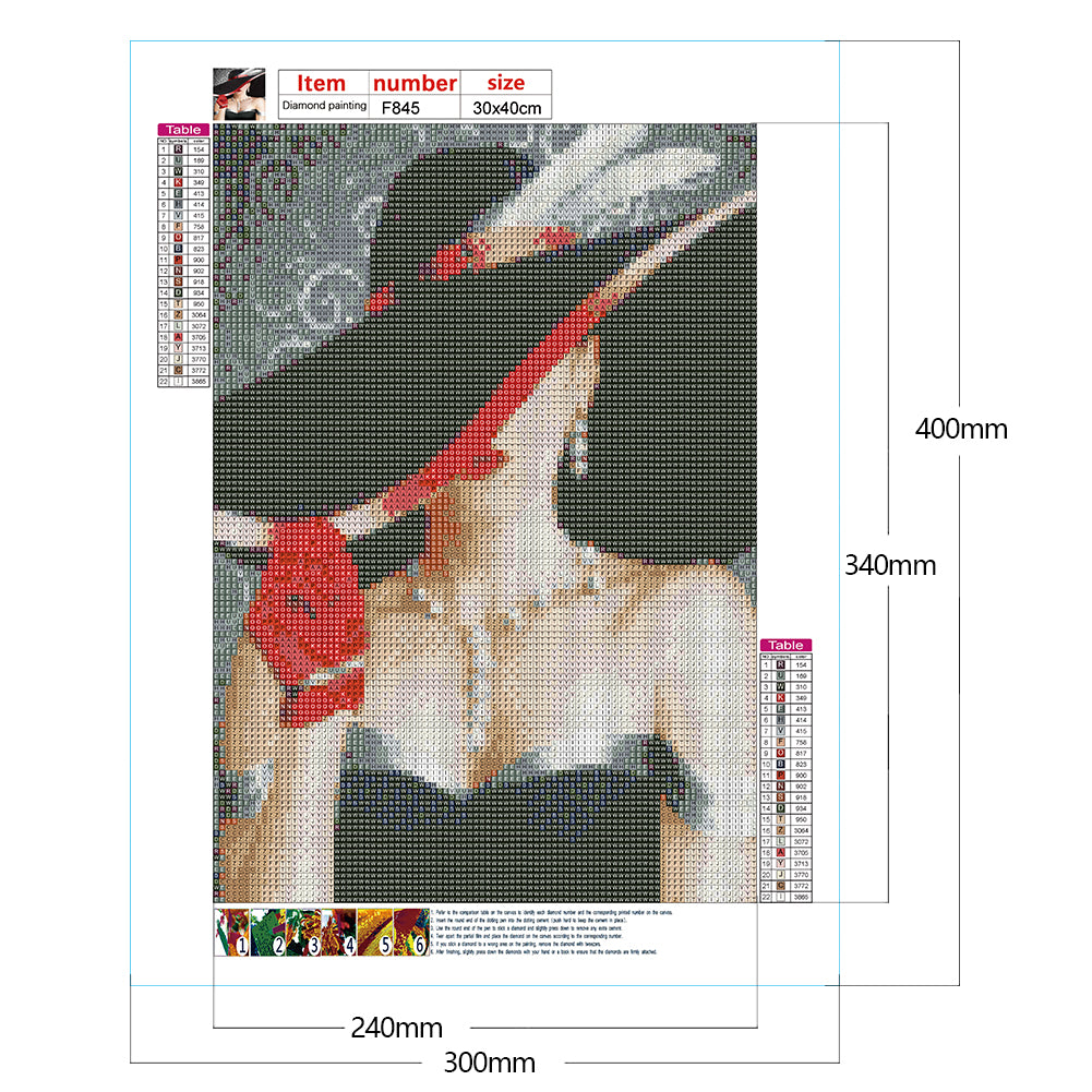 Temperament Woman - Full Square Drill Diamond Painting 30*40CM