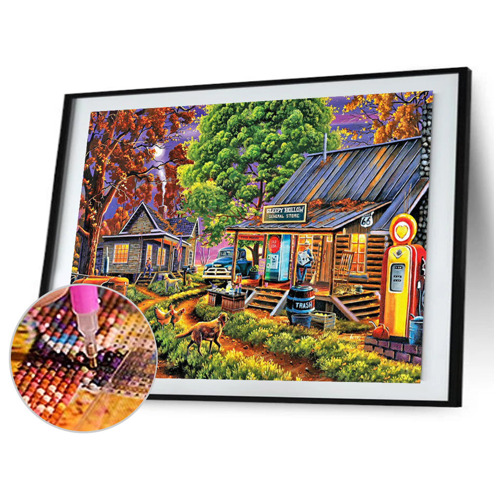Village Life - Full Square Drill Diamond Painting 40*30CM