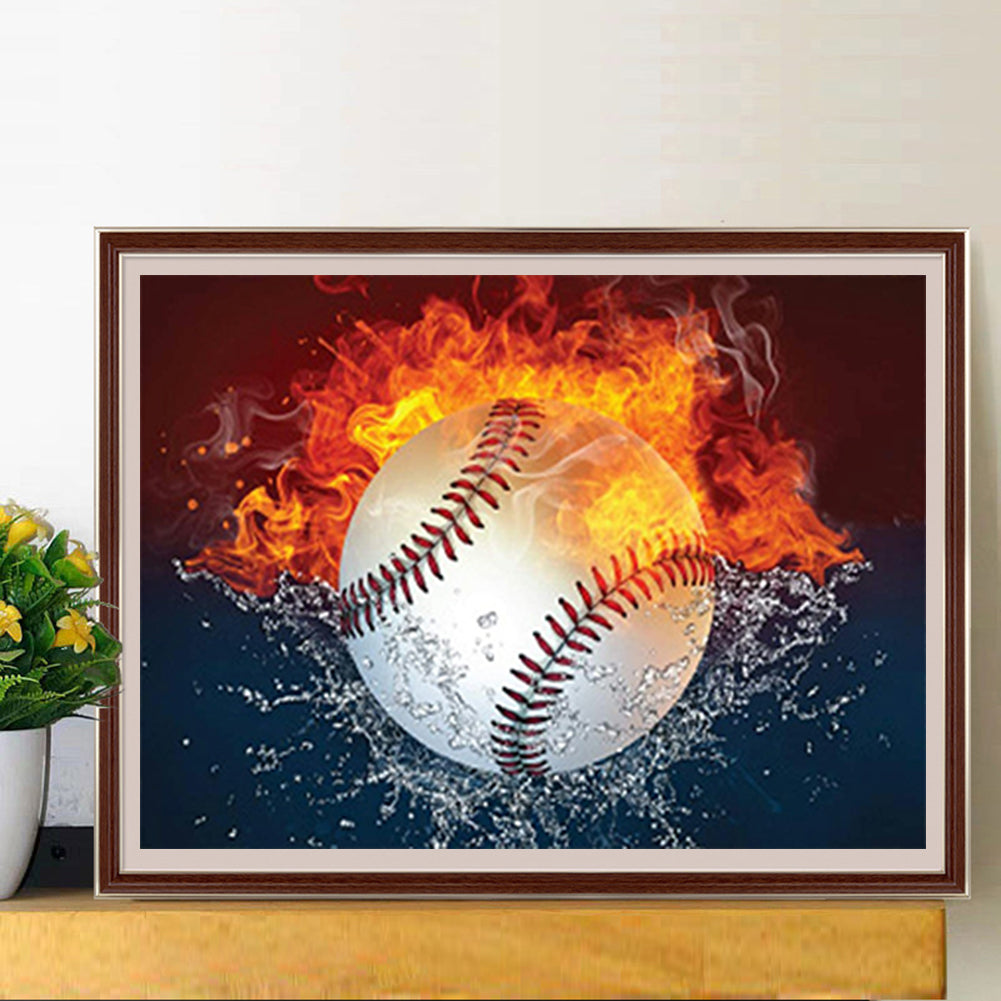 Flame Baseball - Full Square Drill Diamond Painting 40*30CM