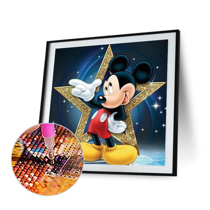 Pentagram Mickey Mouse - Full Round Drill Diamond Painting 40*40CM