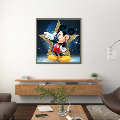 Pentagram Mickey Mouse - Full Round Drill Diamond Painting 40*40CM