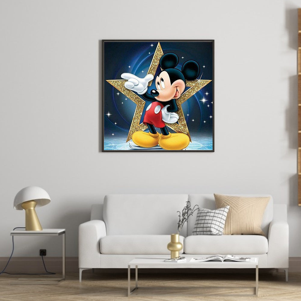 Pentagram Mickey Mouse - Full Round Drill Diamond Painting 40*40CM