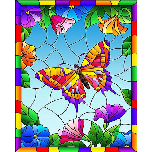 Colorful Butterfly - Full Round Drill Diamond Painting 40*50CM