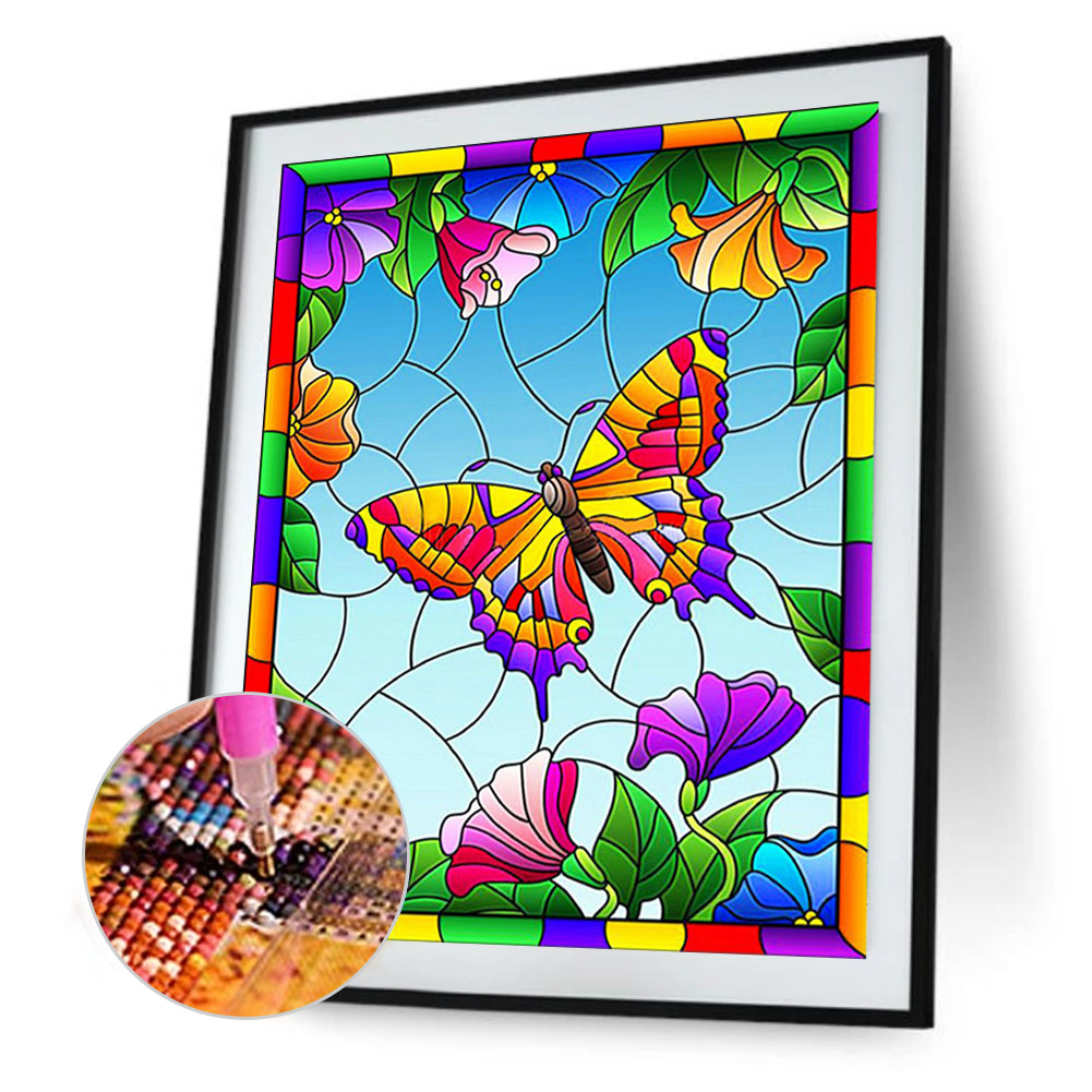 Colorful Butterfly - Full Round Drill Diamond Painting 40*50CM