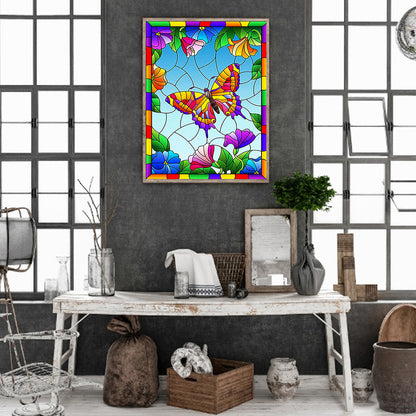 Colorful Butterfly - Full Round Drill Diamond Painting 40*50CM