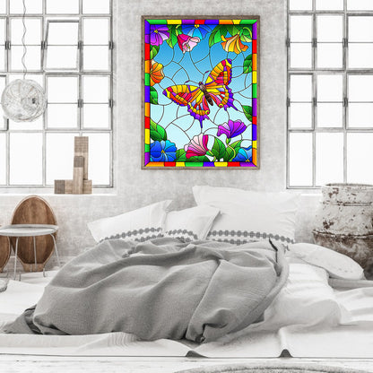 Colorful Butterfly - Full Round Drill Diamond Painting 40*50CM