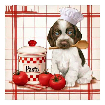 Cooking Puppy - Full Square Drill Diamond Painting 30*30CM
